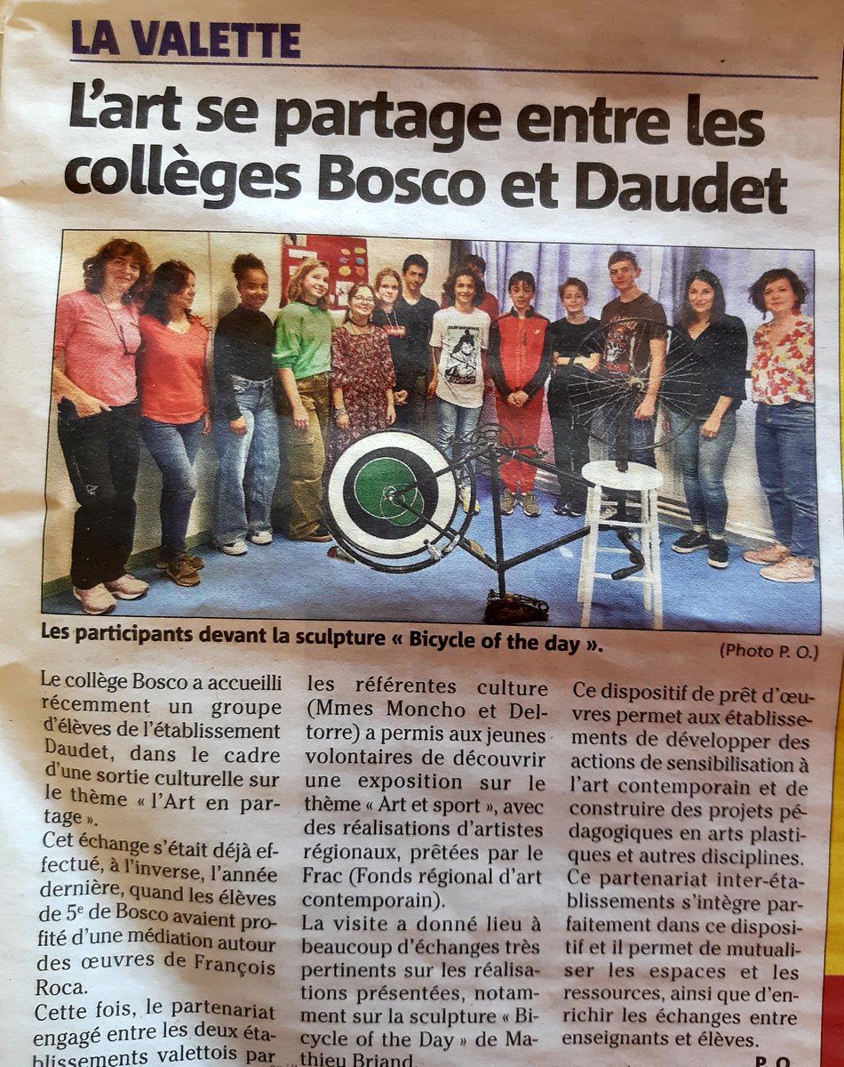 CollegeDaudet83's tweet photo. Cap sur le collège Bosco cette fois-ci, à la découverte de l'art contemporain ! Suivi d'un atelier "corps en mouvement" au CDI, une expérience inhabituelle pour des élèves de 5e et 6e mais riche en expériences.Bravo "les performeurs" https://t.co/uP9JXBLRnN