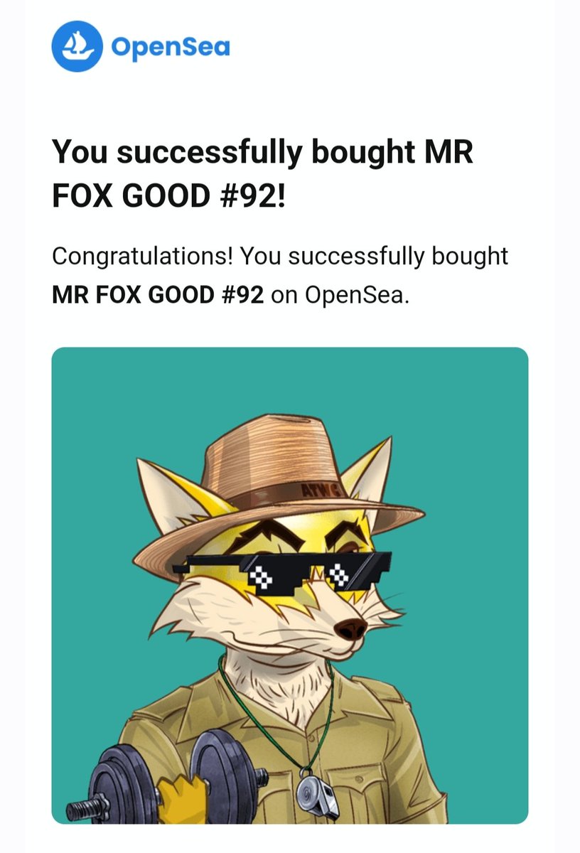 Eniuta 🐼 PFP Schnauzer Bufotti 🐶 (@keniuta) on Twitter photo Look what I bought the other day!🛍️💵😍
Cool fox with dumbbells🏋🏻 I like him😍❤️
Please support the <a href="/ATWCMrFox/">₳Ŧ₩𐌂 Mr Fox</a>, he has a very cool generative collection with foxes🔥🔥🤩
#NFTComminity #nftcollectors Look what I bought the other day!🛍️💵😍
Cool fox with dumbbells🏋🏻 I like him😍❤️
Please support the <a href="/ATWCMrFox/">₳Ŧ₩𐌂 Mr Fox</a>, he has a very cool generative collection with foxes🔥🔥🤩
#NFTComminity #nftcollectors