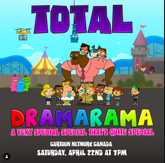 Stoked for this premiere. It's a wild 44 minute ride and I even wrote two big musical numbers with our musical director Earl Torno. I sang what I had in mind to Earl over the phone and he magically turned them into full-on broadway numbers. Buckle up! #TotalDramaRama