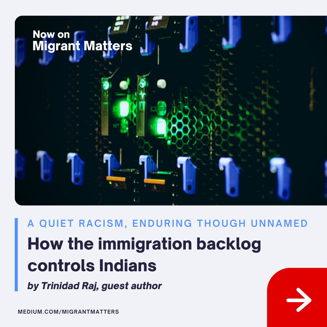 mirralliance's tweet photo. The latest in #MigrantMatters is now live. Explore the impact of immigration backlogs on Indians living in America under the H1-B visa program and the backlog connections to xenophobic #immigration policy. https://t.co/phXOKzyFGv #documenteddreamers #racism #highlyskilledlabor https://t.co/tVj1AQxCtP