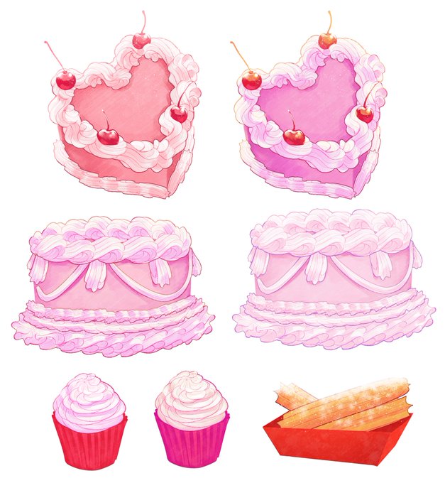 「cupcake white background」 illustration images(Latest)