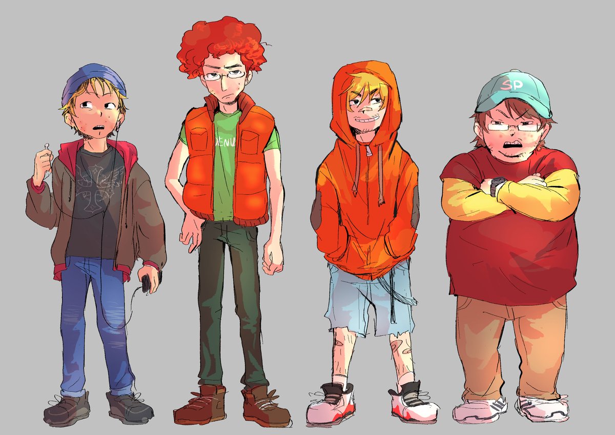 hazukitanuki's tweet photo. wowow all my teen designs #southpark https://t.co/NTaSqqAFkJ