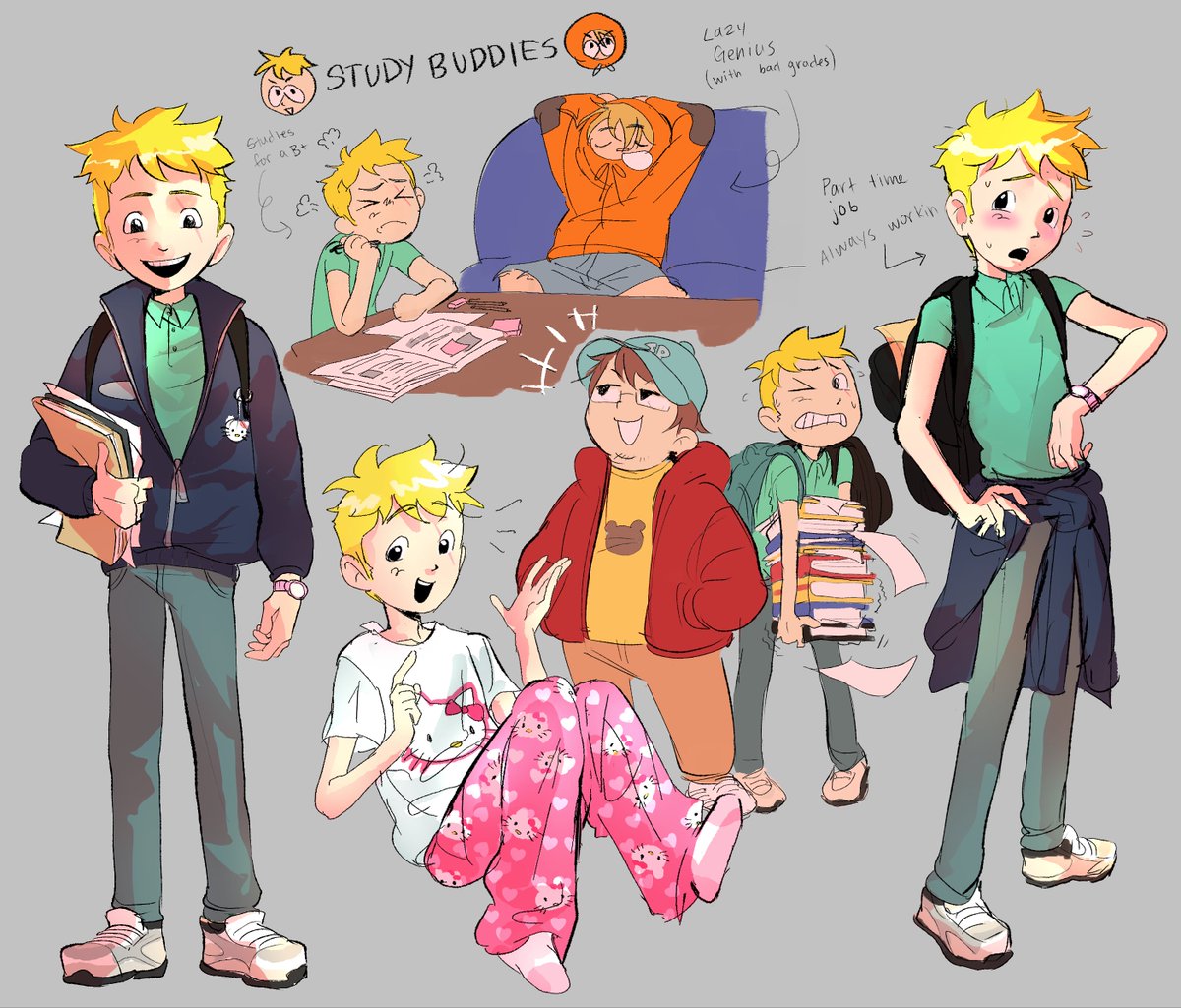 hazukitanuki's tweet photo. wowow all my teen designs #southpark https://t.co/NTaSqqAFkJ
