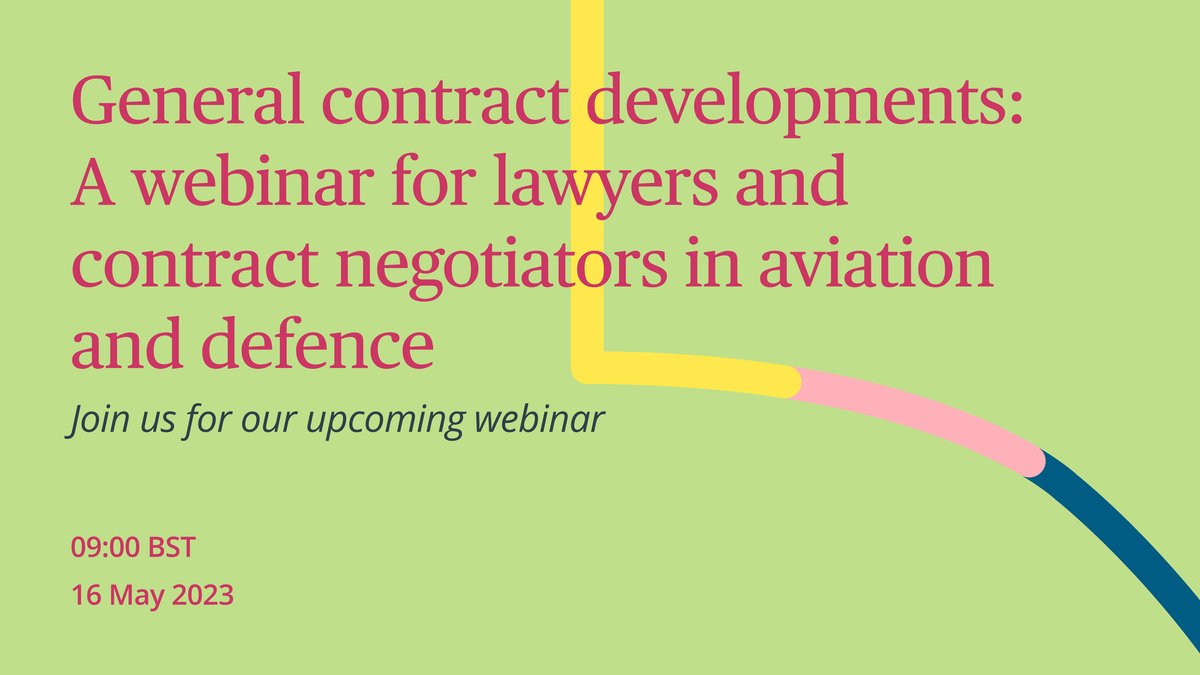 Join us for our upcoming webinar to discuss general contract developments relevant to the #aviation and #defence sectors. We will cover topics including force majeure and the duty to mitigate, challenging phrases and good faith under contracts. RSVP here: 2bird.ly/3ZS8V8t