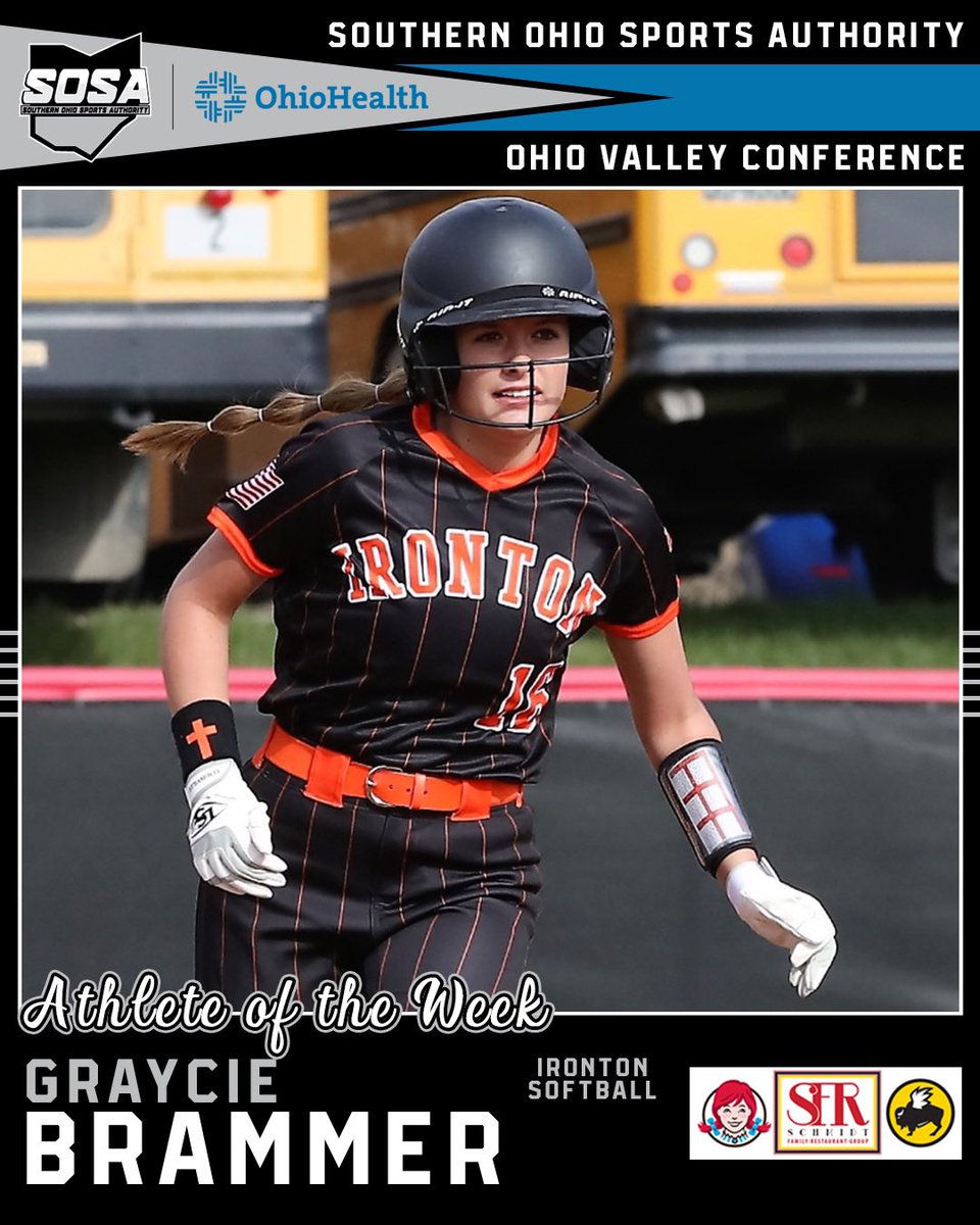 Our OVC Athlete of the Week, presented by <a href="/SchmidtFamilyRG/">Schmidt Family Restaurant Group</a>, is Ironton’s Graycie Brammer. 

During the Tigers’ 2-2 start, Brammer has hit .588 with a home run, two doubles and four RBIs.