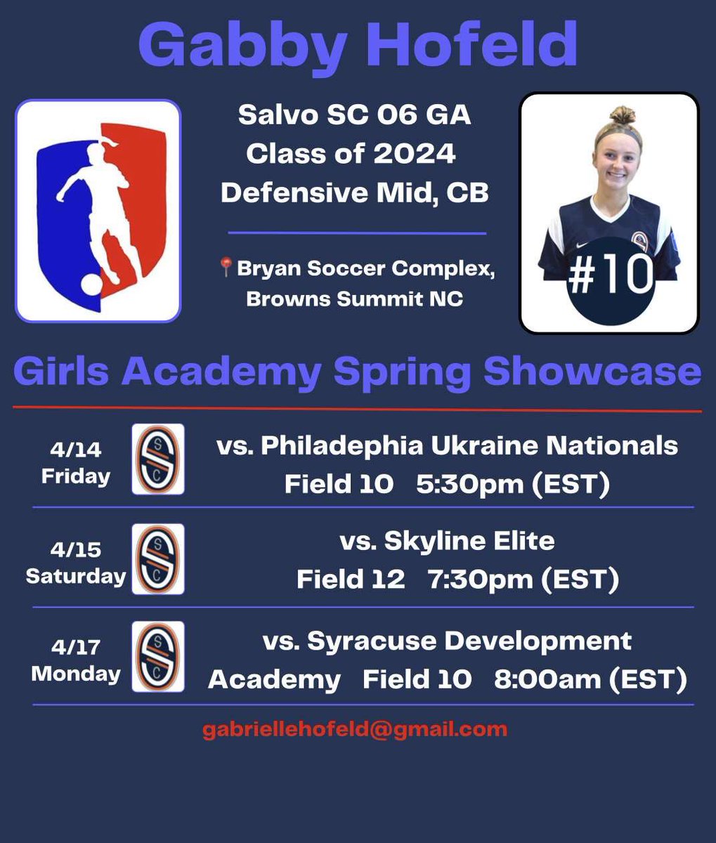 Come watch my team and I play in Greensboro, North Carolina next weekend! #girlsacademy #GAspringshowcase