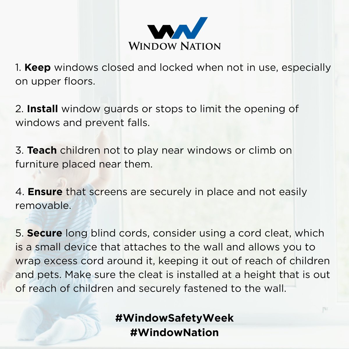 5 Window Safety Tips for a Secure Home 🪟 
#windownation #windowsafety #SafetyFirst #Home #Tips #HomeSafe