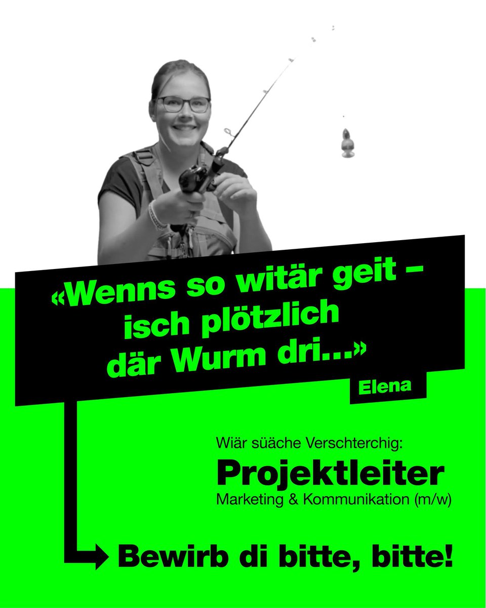 Wiär süäche #Verschterchig! 💪 «Projektleiter, Marketing &amp; Kommunikation (m/w)» #BEWIRB DI JETZ 🔥
👉 schnyder-werbung.ch/agentur/jobs 👈