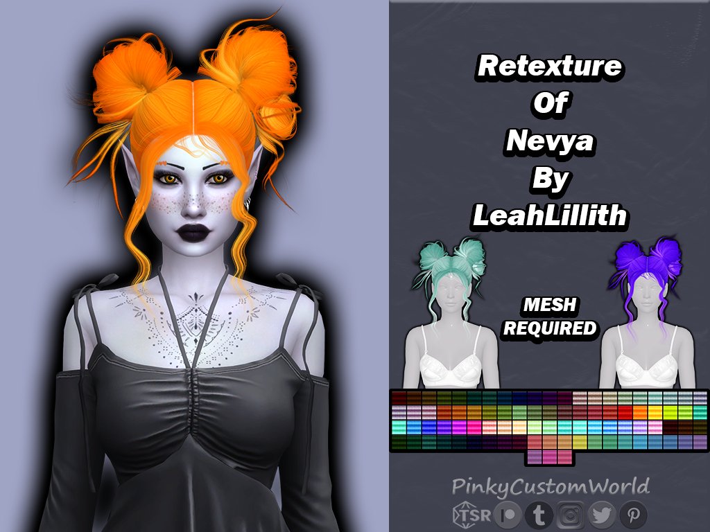 ✨PUBLIC RELEASE✨
Retexture of Nevya hair by LeahLillith in 87 unnatural hair colors. More info + download (free) : patreon.com/posts/retextur…
#ts4 #ts4cc #thesims4 #thesims4cc #sims4 #sims4cc #leahlillith #nevya #pcw #pinky #ts4hair #ts4alpha