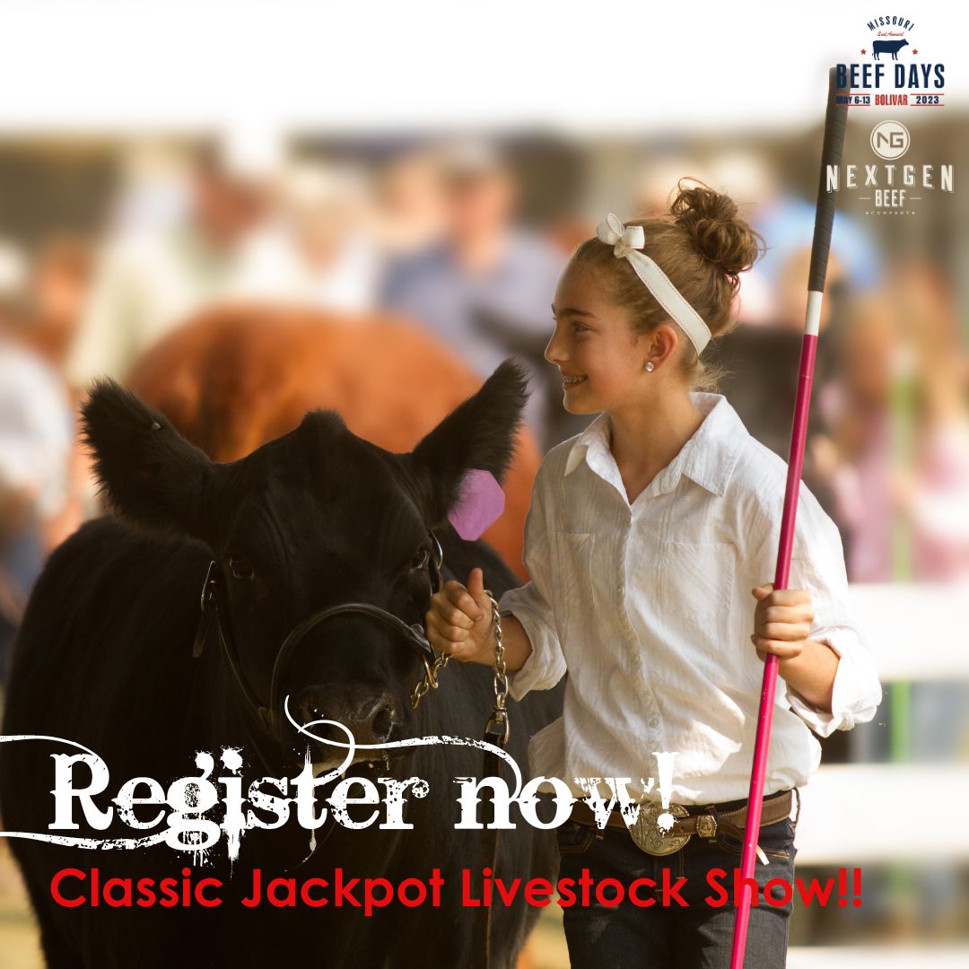 MObeefdays's tweet photo. Registration is NOW OPEN for this year's Classic Jackpot Livestock Show!! Pre-entry deadline is April 30th. Visit https://t.co/zwxNXzoQNY to register today!
#mobeefdayjrlivestockshow #midwestlife https://t.co/euiY6ocjQa