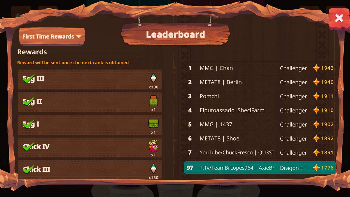Teambr_Lopes964's tweet photo. We finally reached Top 100, and let's try Top 50 this mystical era, poison team, and let's go up.
#axieorigin #axiebrasil #season3 #eraépica #teambr $RON
@Jihoz_Axie @AxieInfinity @AxieInfinityBR_ https://t.co/ze4vGimgUJ