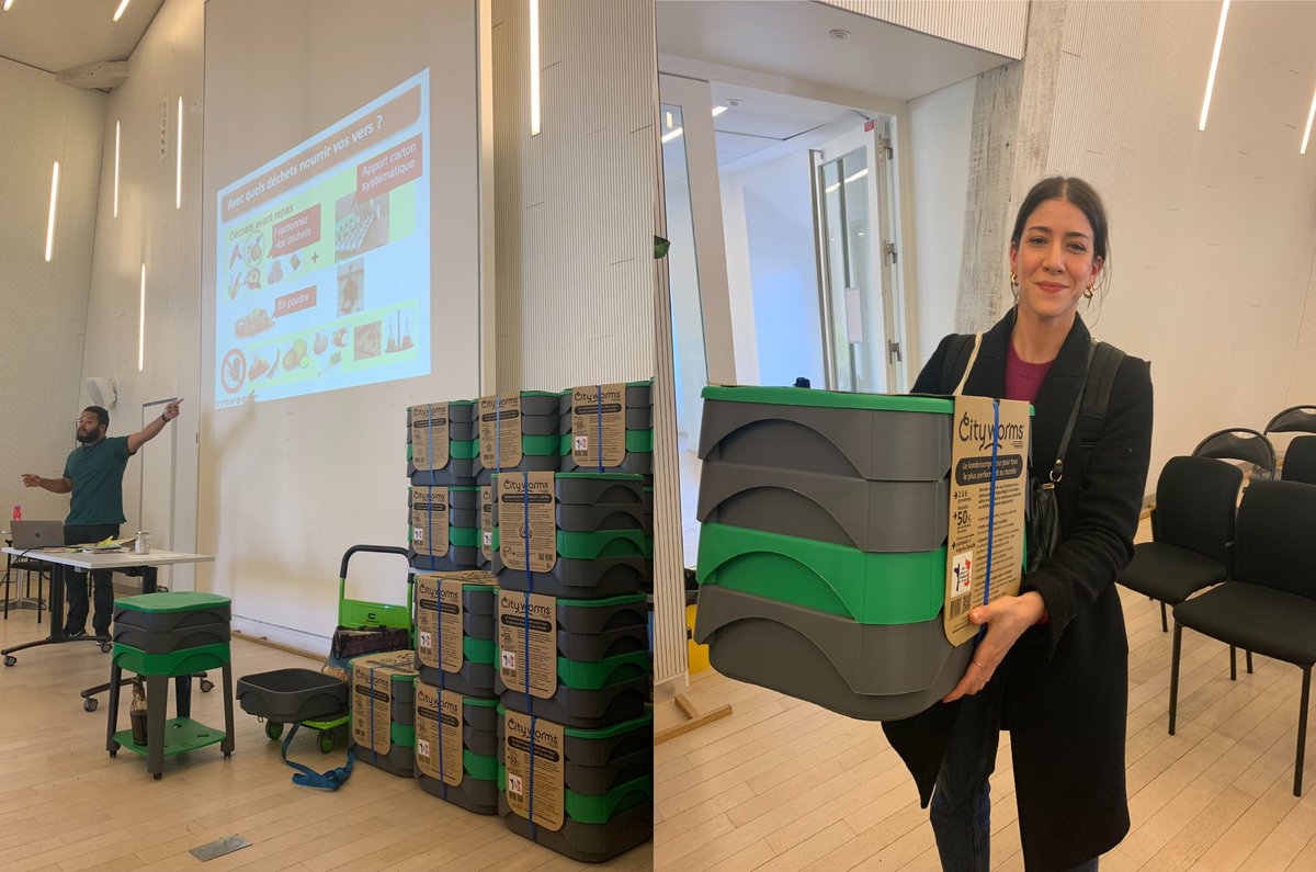 🪱♻️Dans le cadre du festival "Tous au compost !" était organisée hier soir une distribution de lombricomposteurs à la Mairie de Paris Centre . 
Il ne vous reste que jusqu'au 9 avril pour participer à des évènements organisés près de chez vous !
tousaucompost.fr/visiteurs#cale…
Voir moins