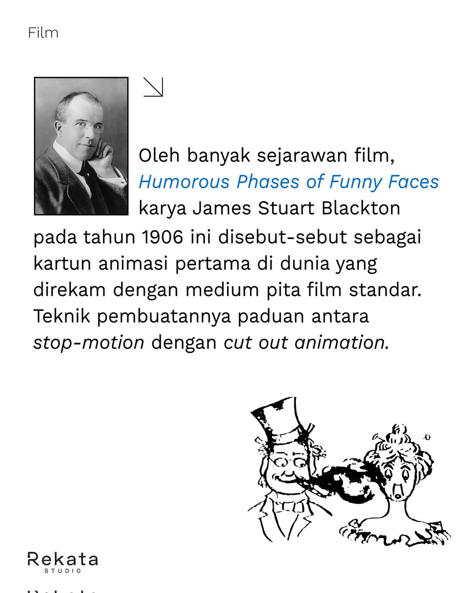 Pada 6 April 1906, film kartun animasi "Humorous Phases of Funny Faces" dirilis untuk pertama kalinya. 

#OnThisDay
