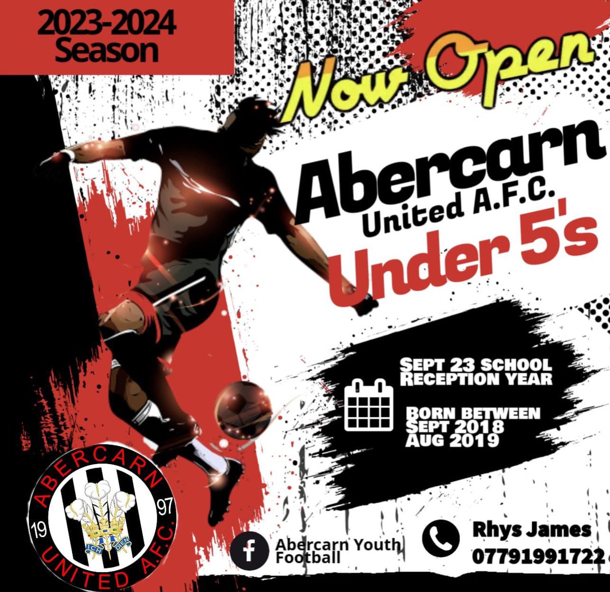 AbercarnUnited's tweet photo. ⚽️⚽️⚽️

New Under 5’s Team…

Contact Jamsey for more information - details below!

#AUFCJuniors https://t.co/z8FxJW9MYj