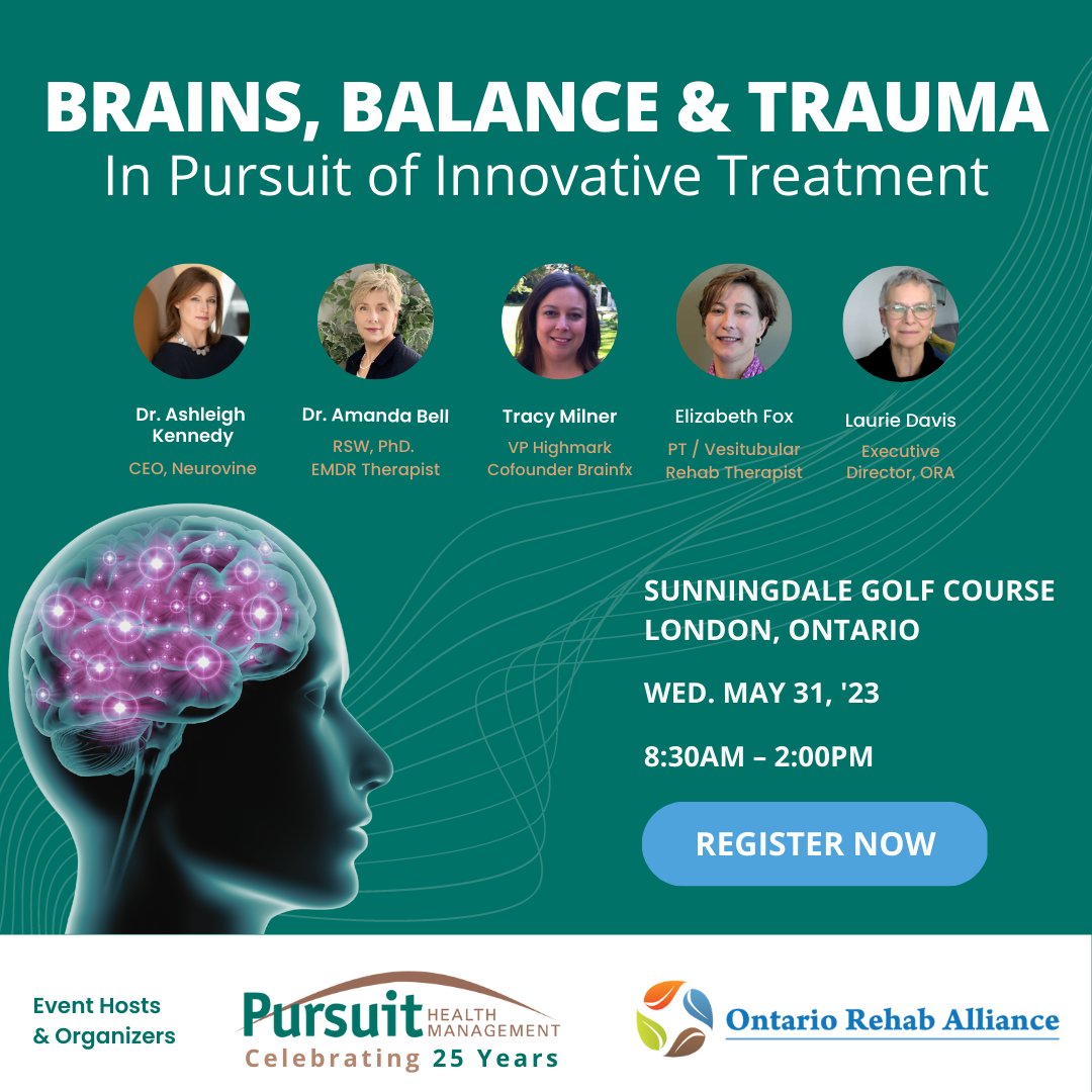 @Pursuit_Health  in collaboration with ORA are hosting an in-person workshop on May 31, 2023. 
Register - ontariorehaballiance.com/product/brains…

@neurovine_ai  @mybrainfx #braininjury #concussion #rehabtherapy #tbi #therapists #mva #personalinjury