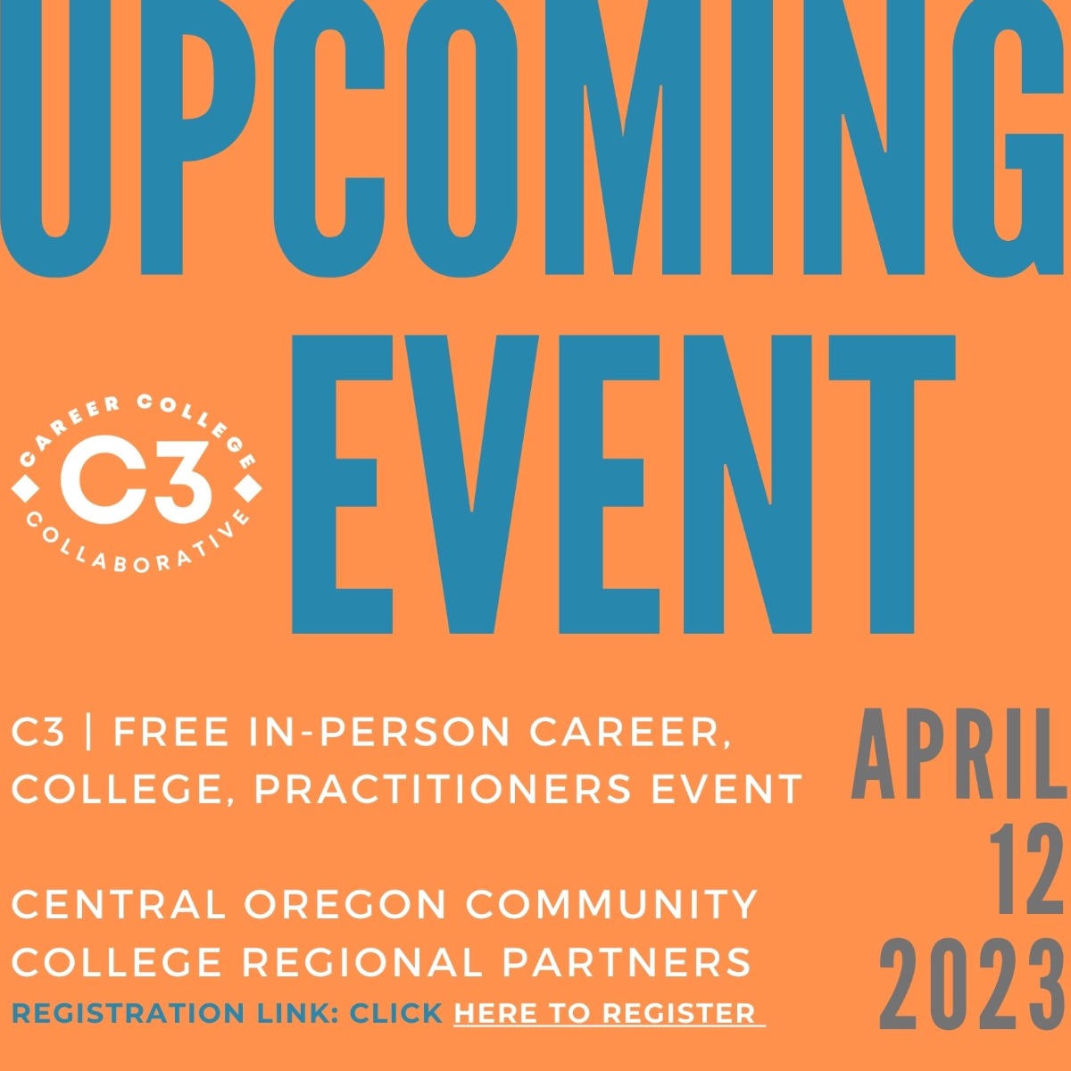 c3oregon's tweet photo. 💭 C3 | Free Regional Career, College Practitioner Central Oregon CC Event - https://t.co/6p55ucJZGU https://t.co/aBnf8cjgnp