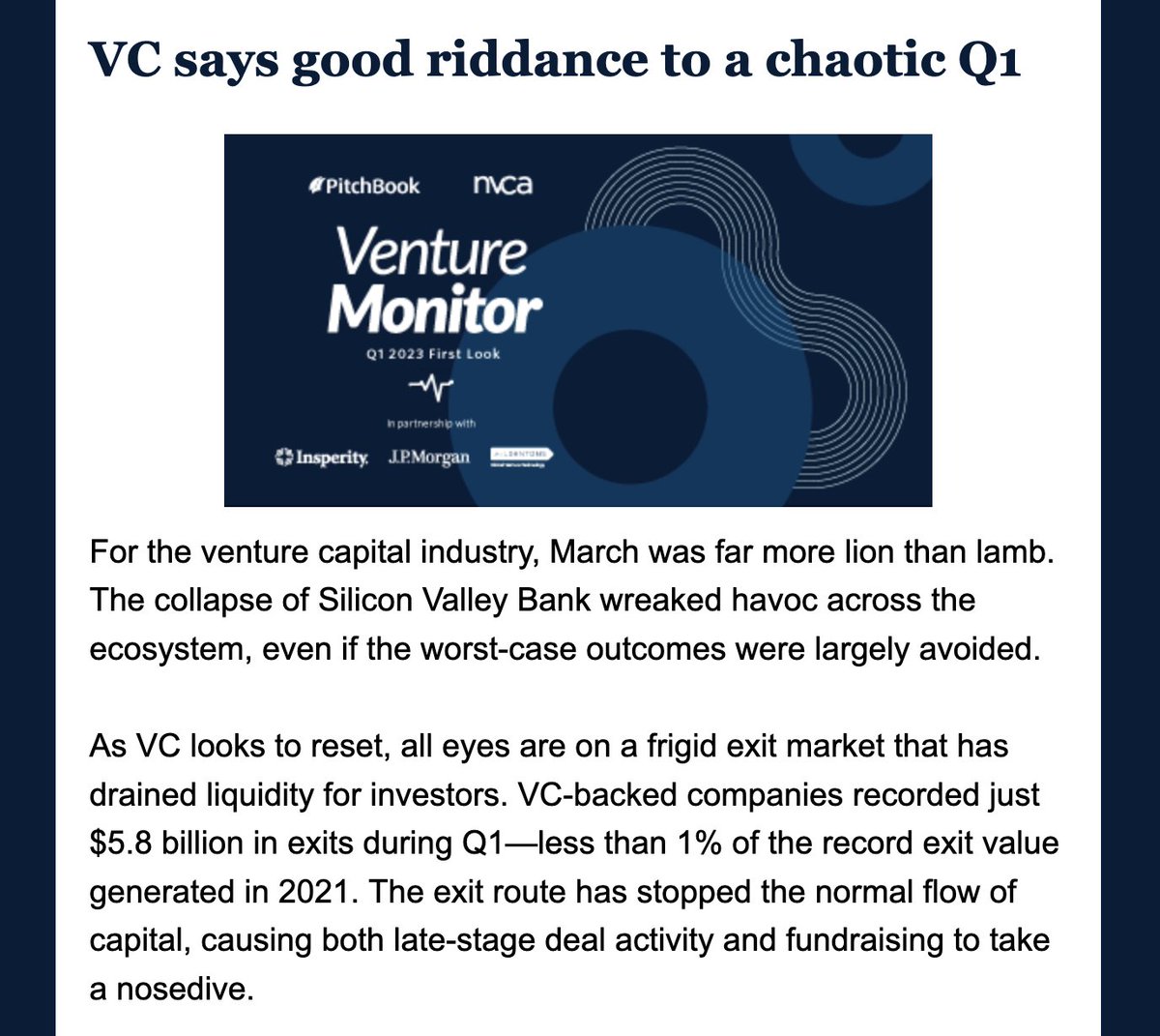 graemethickins's tweet image. the second quarter can only get better... #VC #Pitchbook