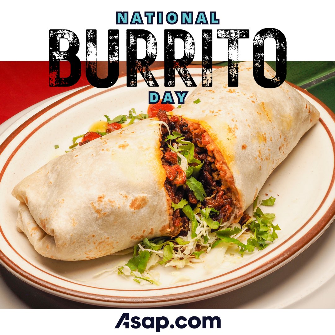 Happy National Burrito Day! Who has the best burrito?
#NationalBurritoDay #orderitasap