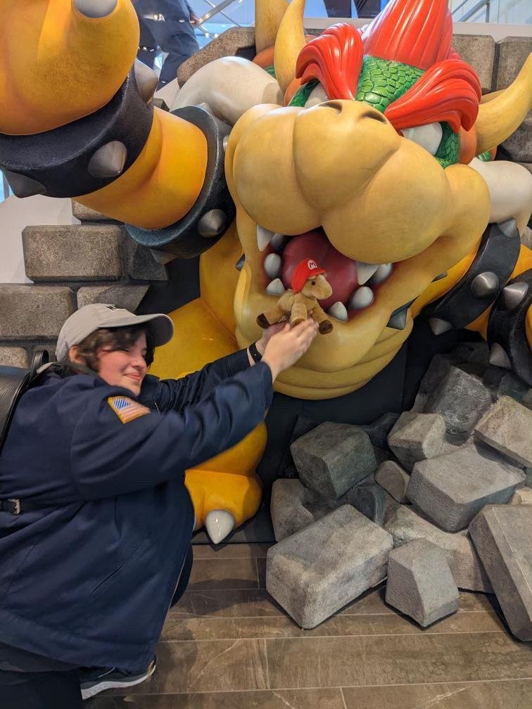 GamerSymphony's tweet photo. Over spring break, Gsorse was hosted by Jackie from Choir! He went to Nintendo World, the New Jersey Institute of Technology, a bird reservation in Secaucus, and Kingsland Manor, an old speakeasy during Prohibition! Stay tuned for Gsorse’s next adventures with GSO members! 😊🫶 https://t.co/ezYhMxNZZl