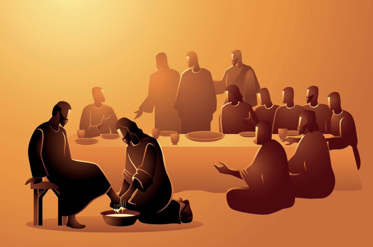 On #HolyThursday, we commemorate the Last Supper and recreate Jesus' washing the feet of the 12 disciples. We do this to imitate His humility and selfless love. We should always strive to show Christ-like service to one another from a place of love - for God and for each other.