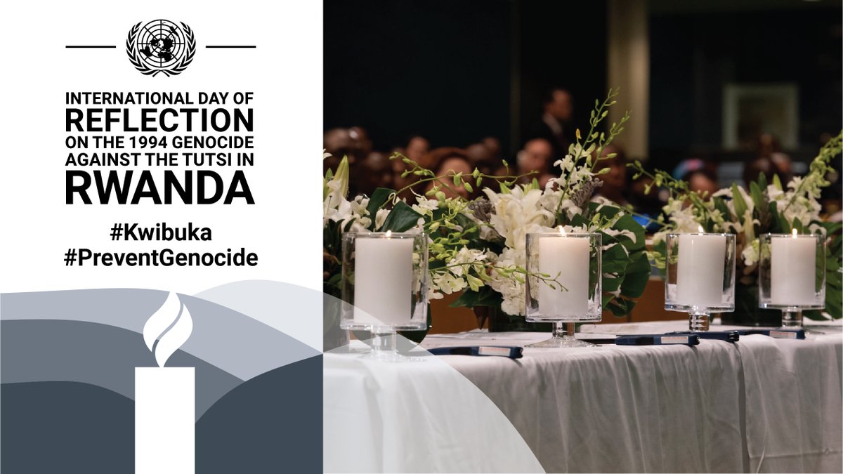 On Friday, we honour the 1 million people who perished in the genocide against the Tutsi in Rwanda and reflect on the suffering of those who survived.

It serves as a tragic reminder of the need to #StandUp4HumanRights -- always. un.org/en/preventgeno… #Kwibuka