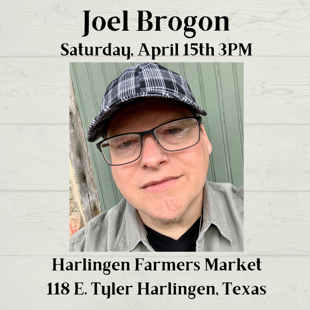 Just a quick reminder that I'll be playing at the Harlingen Farmers Market NEXT Saturday April 15th at 3PM. See you there! #folkmusic #americanamusic #singersongwriter #acousticmusic #originalmusic