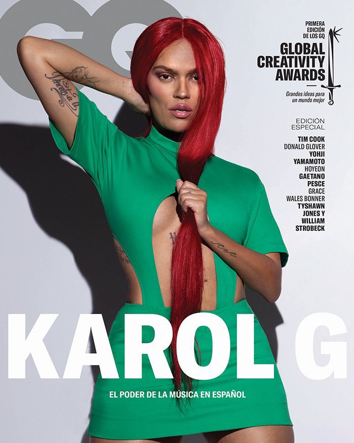 SoyGerardCortez's tweet photo. No sé qué decir de esta portada que le hizo GQ a Karol G, no estoy entendiendo lo que veo. https://t.co/OCZ39wzRtQ