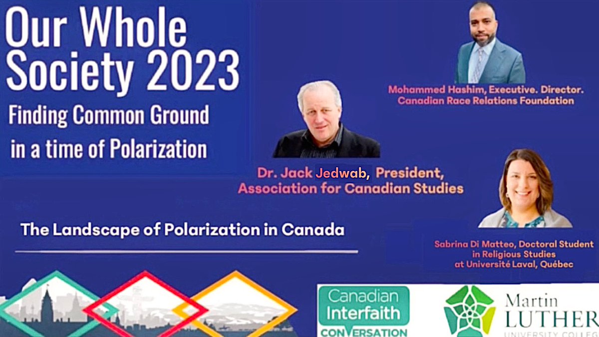 Our Whole Society (@ourwholesociety) on Twitter photo Join us for the upcoming OWS conference with <a href="/JackJedwab/">Jack Jedwab</a> , <a href="/mohashim/">Mohammed Hashim</a> , <a href="/sabdima/">Sabrina Di Matteo</a> for their panel on The Landscape of Polarization in Canada.
<a href="/HistoricaCanada/">Historica Canada</a>
<a href="/CRRF/">CRRF | FCRR</a>
<a href="/InterfaithConv/">InterfaithConversation.ca</a>
🗓️ May 7-9
✍🏼 bit.ly/3MeZ7SO
📍Wilfrid Laurier University
Waterloo, Ontario Join us for the upcoming OWS conference with <a href="/JackJedwab/">Jack Jedwab</a> , <a href="/mohashim/">Mohammed Hashim</a> , <a href="/sabdima/">Sabrina Di Matteo</a> for their panel on The Landscape of Polarization in Canada.
<a href="/HistoricaCanada/">Historica Canada</a>
<a href="/CRRF/">CRRF | FCRR</a>
<a href="/InterfaithConv/">InterfaithConversation.ca</a>
🗓️ May 7-9
✍🏼 bit.ly/3MeZ7SO
📍Wilfrid Laurier University
Waterloo, Ontario