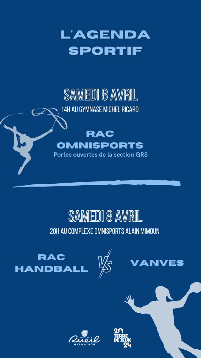 📌 Découvrez l’agenda sportif à venir ! Et surtout… Allez Rueil !