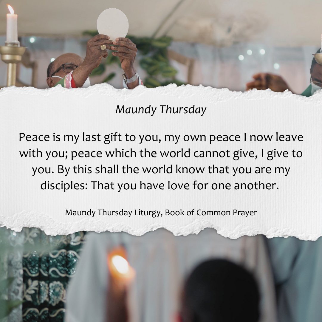 Maundy Thursday, April 6
Holy Week in the Diocese of Missouri 

#holyweek #diomo