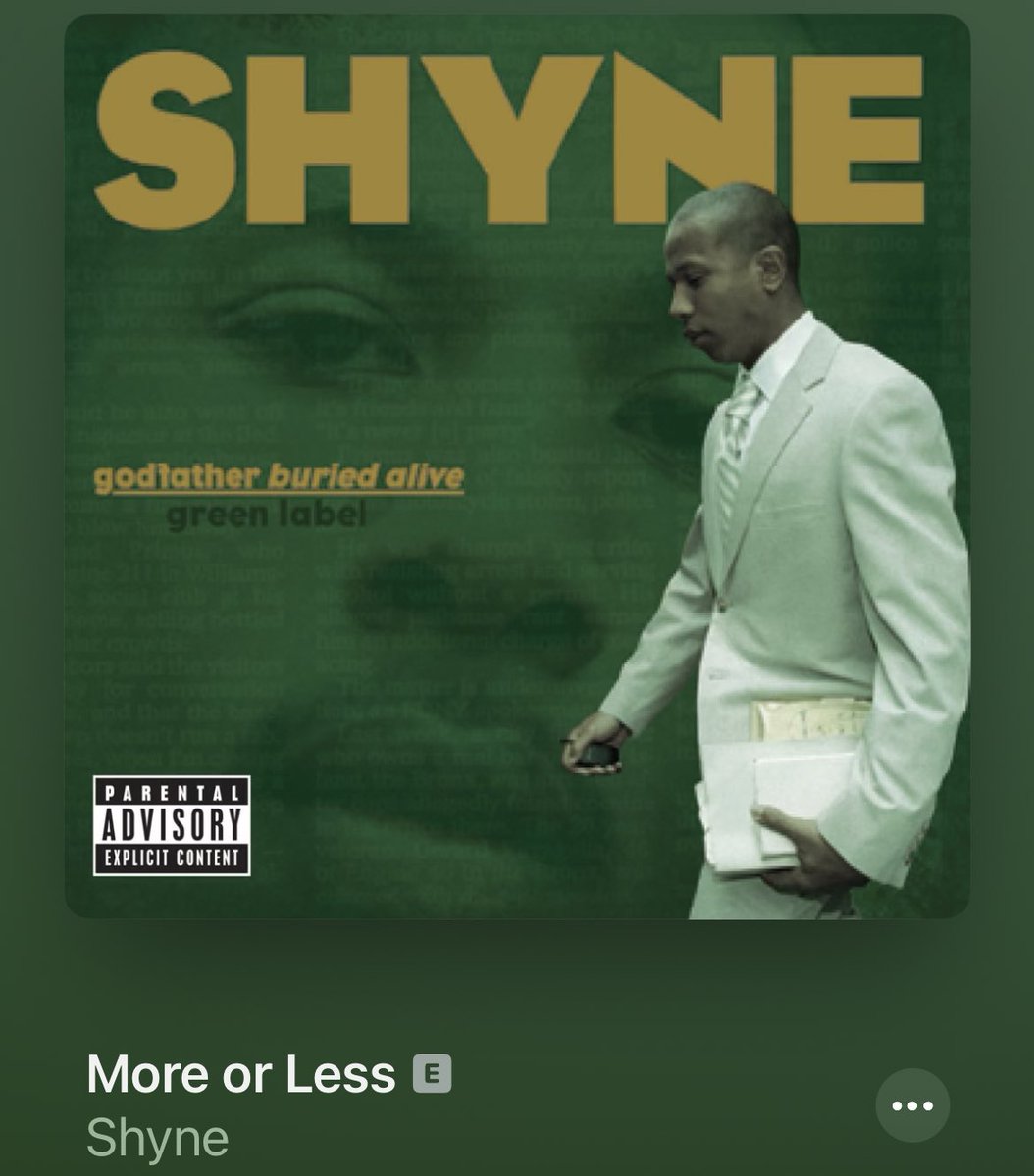 BENSWAYZE2's tweet image. 2000 def gotta D/L both his albums SHYNE &amp;amp; GODFATHER BURIED ALIVE 

#MoreOrLess