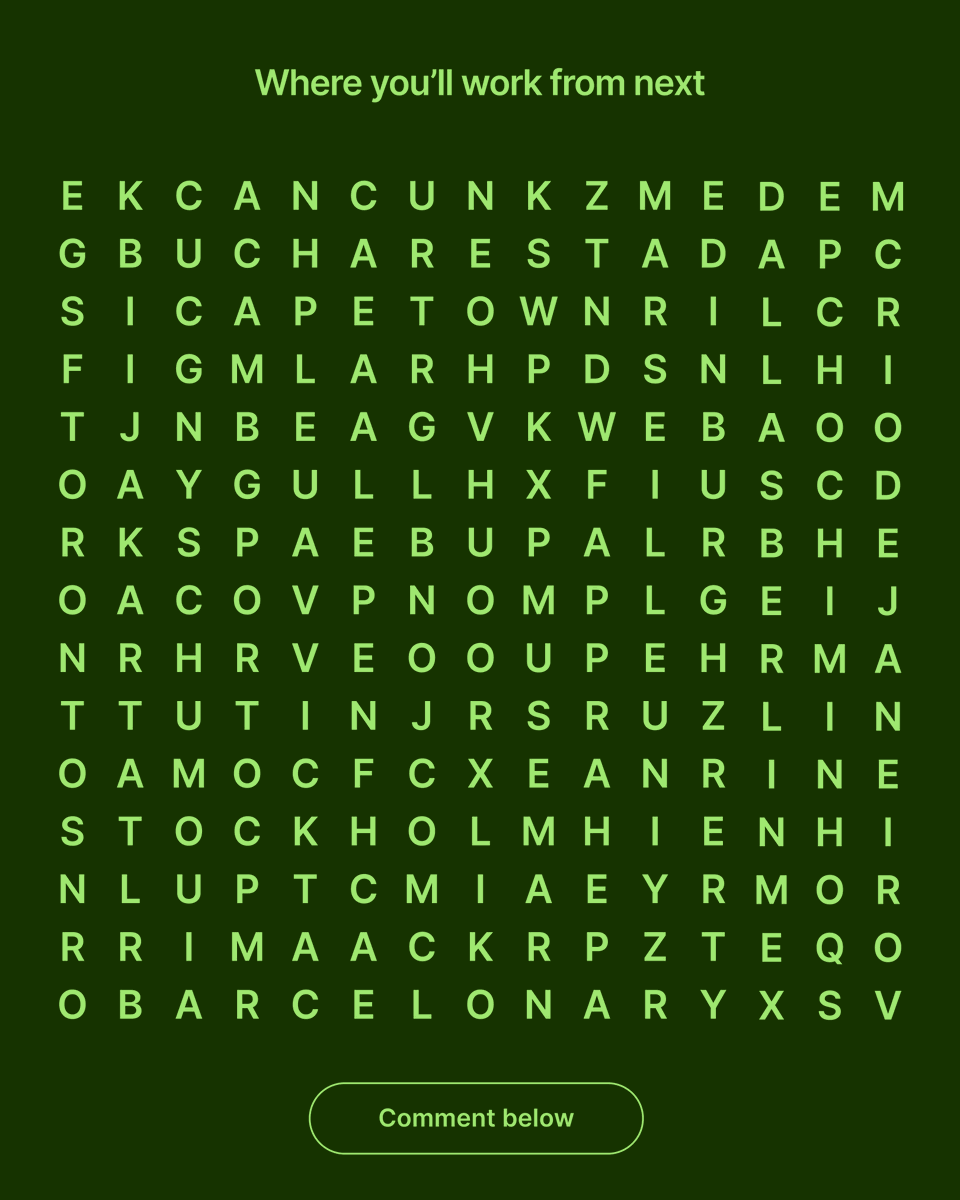Wise's tweet photo. Digital Nomads 📣 The first city you find is where you'll work from next... https://t.co/89z0EK2aPC