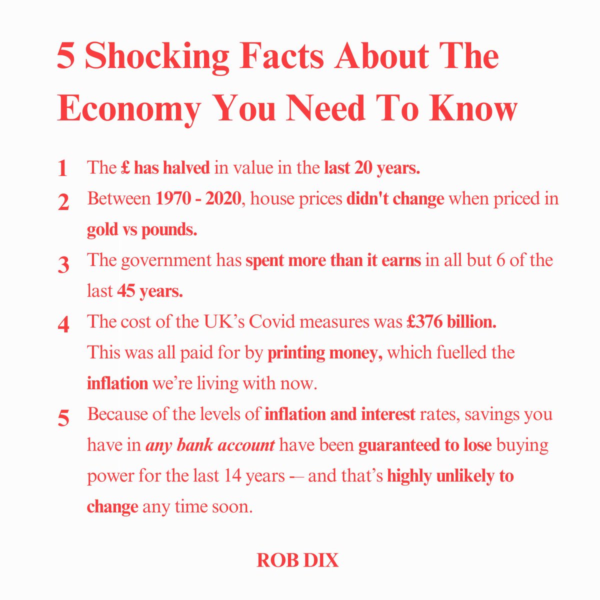 robdix's tweet image. What are your reactions to these? 🤔

#shockingfacts #economy #thepriceofmoney