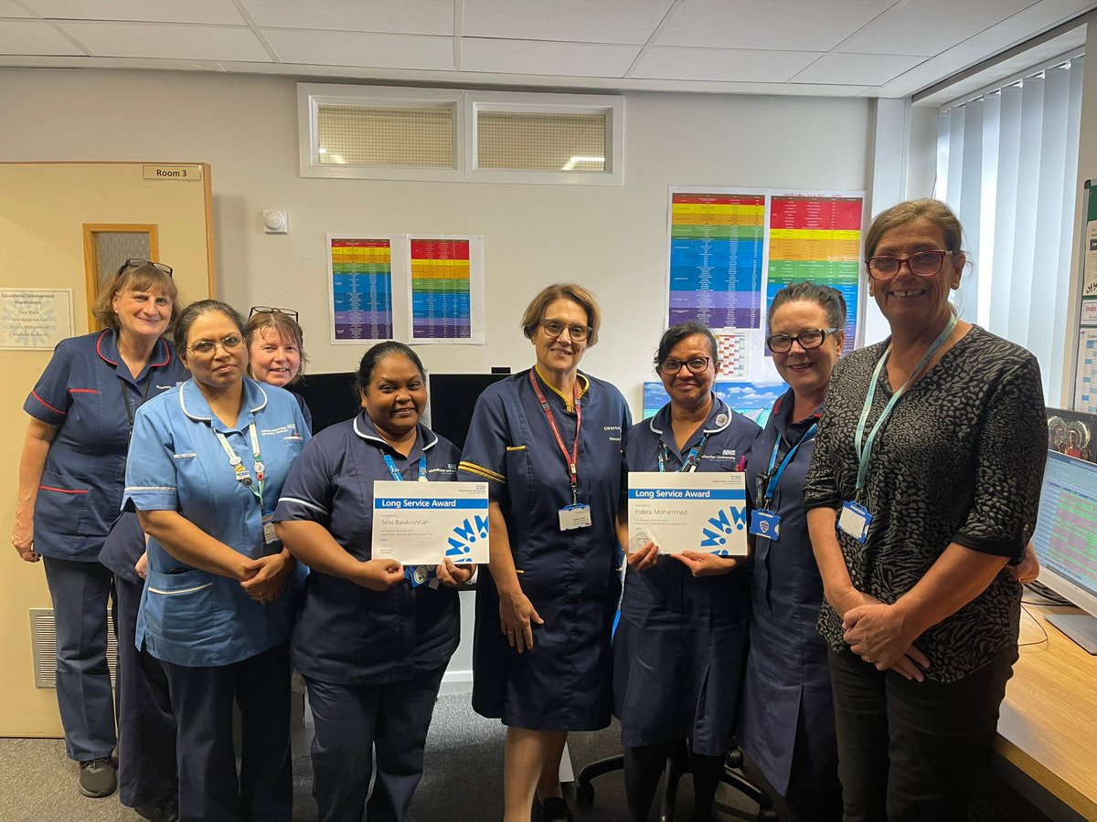 Celebrating Indera"s long service award today. We are lucky ro have both Indera and Selvi in the MRI education team, both celebrating 20 years service <a href="/dawnpike20/">Dawn Pike (RN)</a> @MeersGail @mftchiefnurse <a href="/morag_doherty/">morag doherty 💙</a> <a href="/Nicki_dale/">Nicola Dale-Branton RGN ,BSC (hons) PG Cert, MSc</a> @Pjoynson78 <a href="/SelviBalakrish1/">Selvi Balakrishnan</a> <a href="/Ainsworth_Si/">Simon Ainsworth</a> <a href="/stacey_nelligan/">Stacey Nelligan</a>