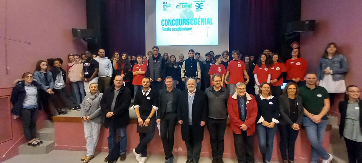 Palmarès de la finale académique du concours CGenial <a href="/Fond_CGenial/">Fondation CGénial</a> <a href="/Sciences_Ecole/">Sciences à l'École</a> 
Les élèves du collège Yvette Lundy d'Ay iront défendre leur projet en finale nationale !
Bravo à eux et bravo à tous !
Merci à nos partenaires <a href="/Accustica/">CCSTI Accustica</a> <a href="/MPLS_CA/">Maison pour la science en Champagne-Ardenne</a> <a href="/FrancechimiePCA/">France Chimie PCA</a> <a href="/CmqBioeco/">CMQ BioEco Academy</a>