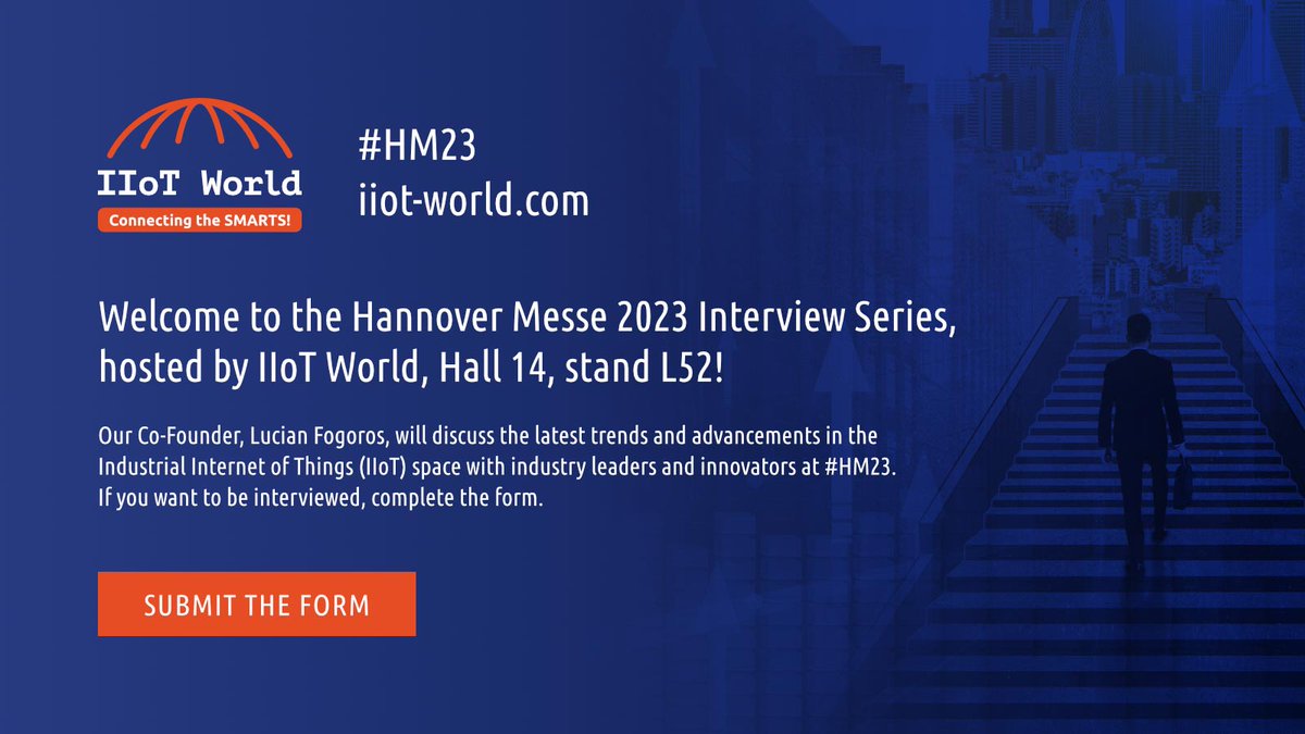IIoT_World's tweet photo. Exciting news for the #IIoT community! Don't miss out on the Hannover Messe 2023 Interview Series hosted by our co-founder, @fogoros. Complete the form now! https://t.co/qKypEwR3Um
#industrialiot #HM23 #interviewopportunity #IIoTWorld @IIoT_World_Days @GregorianCT1 @DemiEpuran https://t.co/2hOJhn59V3