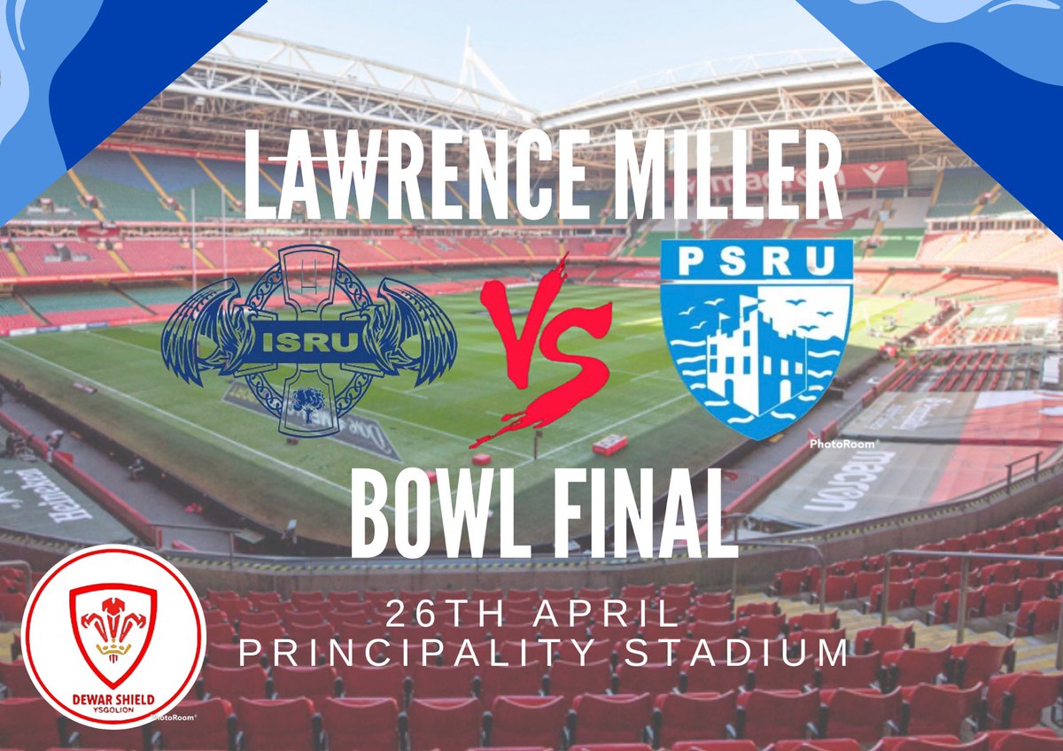 Upcoming Fixture | <a href="/LMillerandCo/">LMillerandCo</a> Final 

Our next fixture will be at the <a href="/dewar_shield/">Dewar Shield</a> finals day <a href="/principalitysta/">Principality Stadium</a> 🏟️

Lawrence Miller Bowl Final 
Wednesday 26th April 
🆚 @pembsu15s 
⏰ KO TBC 

#SchoolsRugby | #DewarFinalsDay 🏆🏉