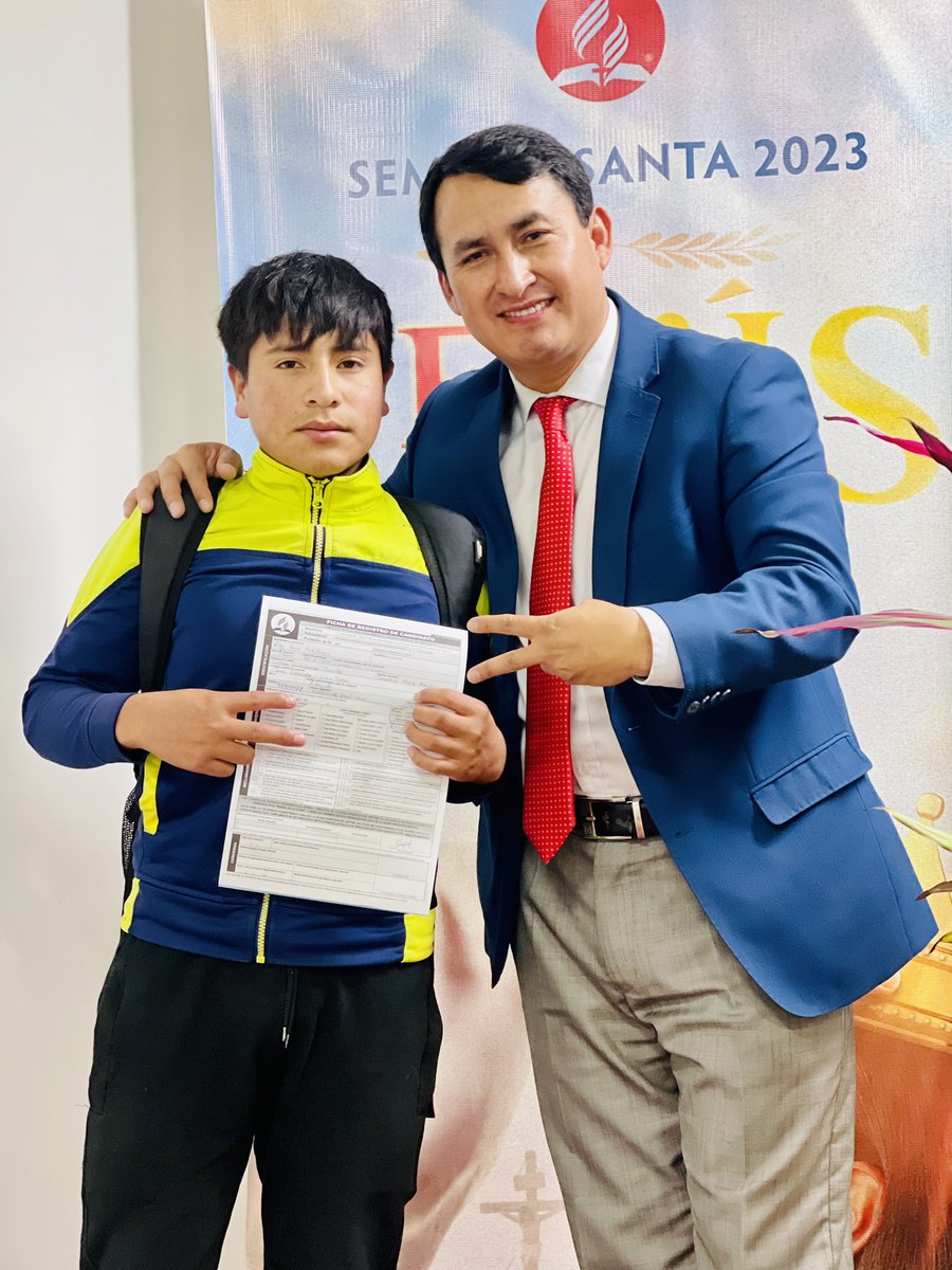 #SemanaSanta #JesúsVencio 

✅ Rudy acepta a Jesús como su Salvador y este sábado será bautizado para el perdón de sus pecado y una nueva vida.

<a href="/AdventistasUPS/">Adventistas Perú - UPS</a>  @AdventistasMPS