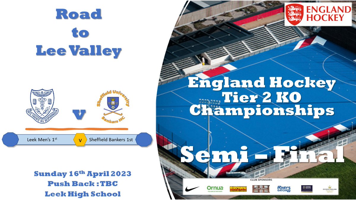 The season is not over just yet for our Men's 1st team. In 10 days (Sunday 16th April 2023), they play in the Semi-Final of the Tier 2 KO Championships. 
#RoadtoLeeValley
Put the date in your diary! Come down and support the lads!
<a href="/MRHARESULTS/">Midlands Hockey</a> @MidsHockeyGoss  <a href="/midlands_hockey/">Midlands Hockey</a>