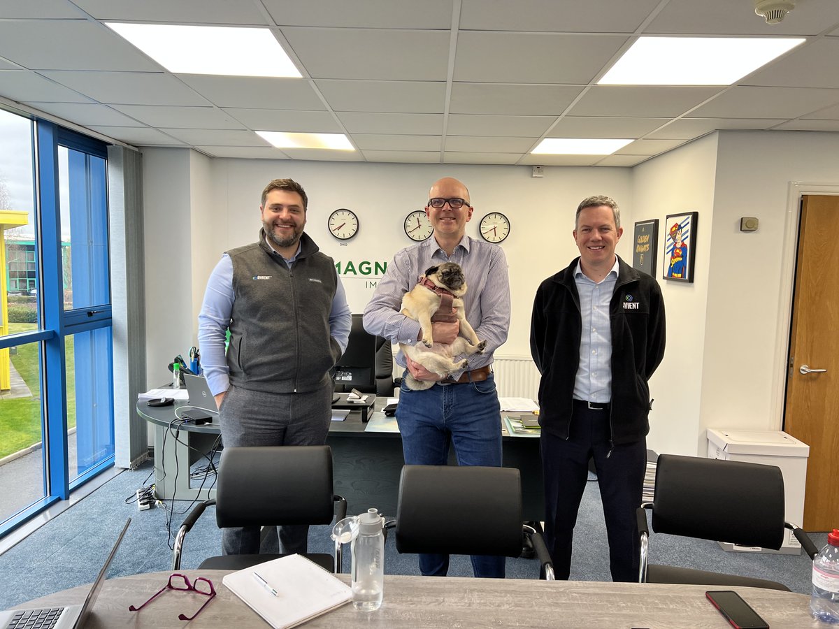 Shorts1890's tweet photo. Our Director of interaction and wellbeing Matilda, tagged along recently when Andy visited @MagnaColours
She really enjoyed the fussing and cuddles with the friendly team over at Magna.

#OfficeDogs
#WorkingAtShorts
#Interaction
#Wellbeing https://t.co/fWhjMH8pfn