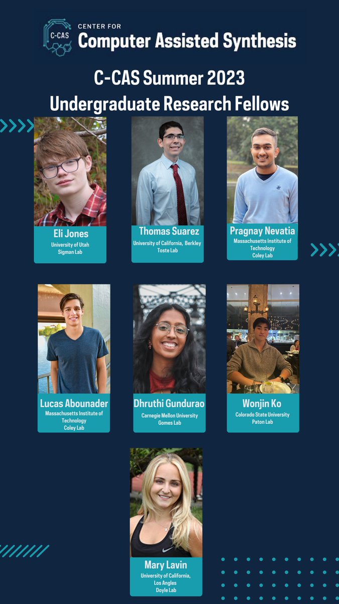 NSF Center for Computer Assisted Synthesis (@nsf_ccas) on Twitter photo We are happy to share our cohort of C-CAS Summer Undergraduate Research fellows! We are excited to learn with them this summer. Special shout out to <a href="/Sigman_Lab/">Sigman Lab</a> <a href="/Toste_Group/">Toste Group</a> <a href="/gabepgomes/">Gabe Gomes</a> <a href="/cwcoley/">Connor W. Coley</a> <a href="/bobbypaton/">Robert Paton</a> and Abby Doyle for hosting these scholars.
#UndergradResearch
#NSFFunded We are happy to share our cohort of C-CAS Summer Undergraduate Research fellows! We are excited to learn with them this summer. Special shout out to <a href="/Sigman_Lab/">Sigman Lab</a> <a href="/Toste_Group/">Toste Group</a> <a href="/gabepgomes/">Gabe Gomes</a> <a href="/cwcoley/">Connor W. Coley</a> <a href="/bobbypaton/">Robert Paton</a> and Abby Doyle for hosting these scholars.
#UndergradResearch
#NSFFunded