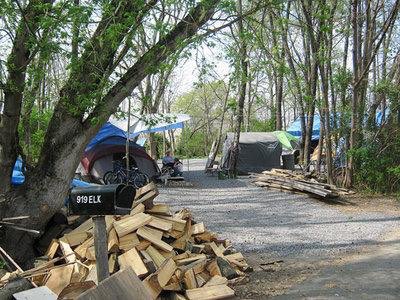 twichy's tweet photo. @Acyn This is a picture of a homeless camp in Dalton, GA, her district. https://t.co/EPb4mecTb0