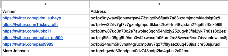 Apologies for the delays. We were waiting to receive all addresses for the ordinals transfer. They will be transferred tonight.