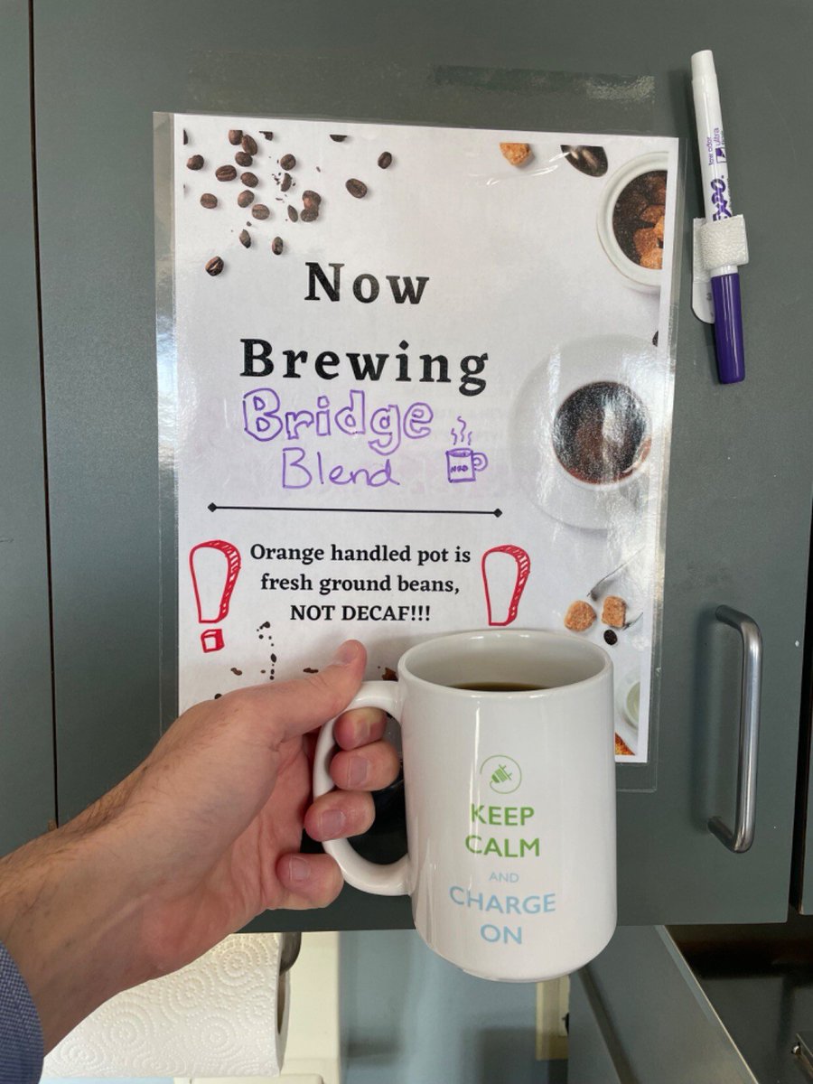 WilliamsForOPPD's tweet photo. When you’re having a rough morning, and you realize your coworker made #FreshPots with transportation-infrastructure-themed beans. 😃☕️ https://t.co/BbIpDV7ywg