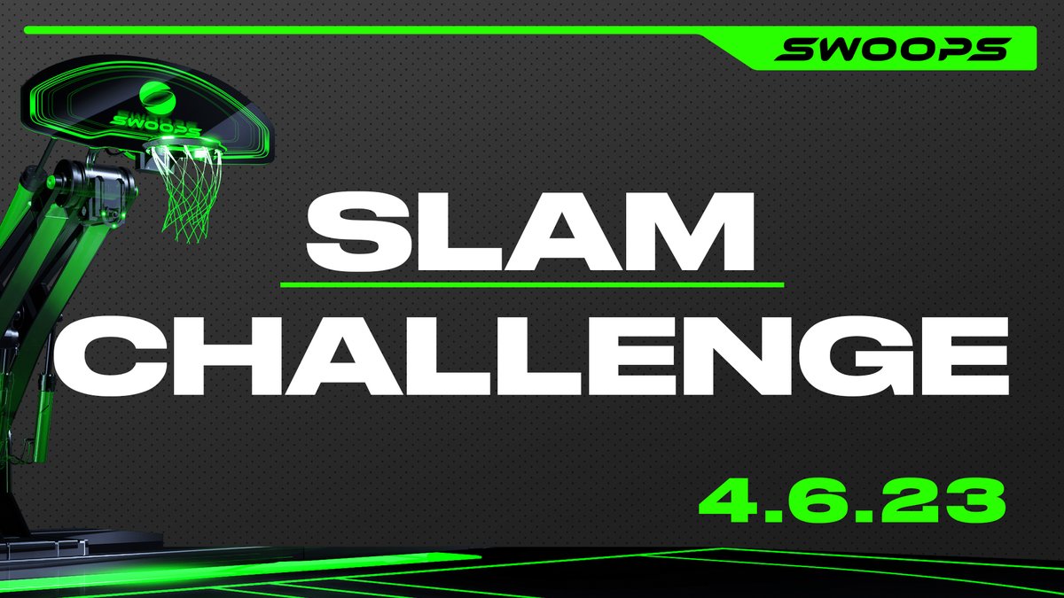 PlaySwoops's tweet photo. β‘οΈSWOOPS SLAM CHALLENGE IS LIVE β‘οΈ
Play your squad in 10+ games in the next 24hrs to get entered into a random drawing for the prize of your choice!
Prizes Options:
βͺοΈ FREE SNN1 Mint π€
βͺοΈ $100 USD π°
βͺοΈ 1 Swoopster Name Change π
βͺοΈ Custom Logo π¦Ύ https://t.co/qMYhyjnVM4