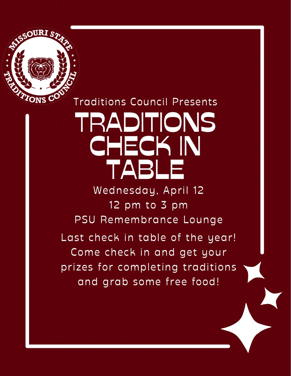 Get excited for our last Check-In Table!