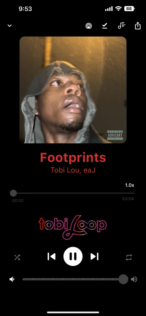trohwer32's tweet photo. I’ve actually listened to this song and the rest of the album an unhealthy amount of times since it released 😭😅 @tobilou @TobiLoopApp https://t.co/qkP0K7Ucmp