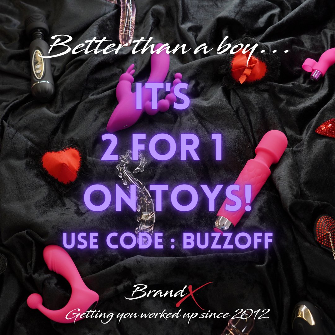 BrandXIntimates's tweet photo. A bringer of joy...

It's 2 for 1 on toys!

Use code : BUZZOFF at checkout

Offer must end Monday at 10am GMT!

#Brandxbytutti https://t.co/4l6XVCcnuM