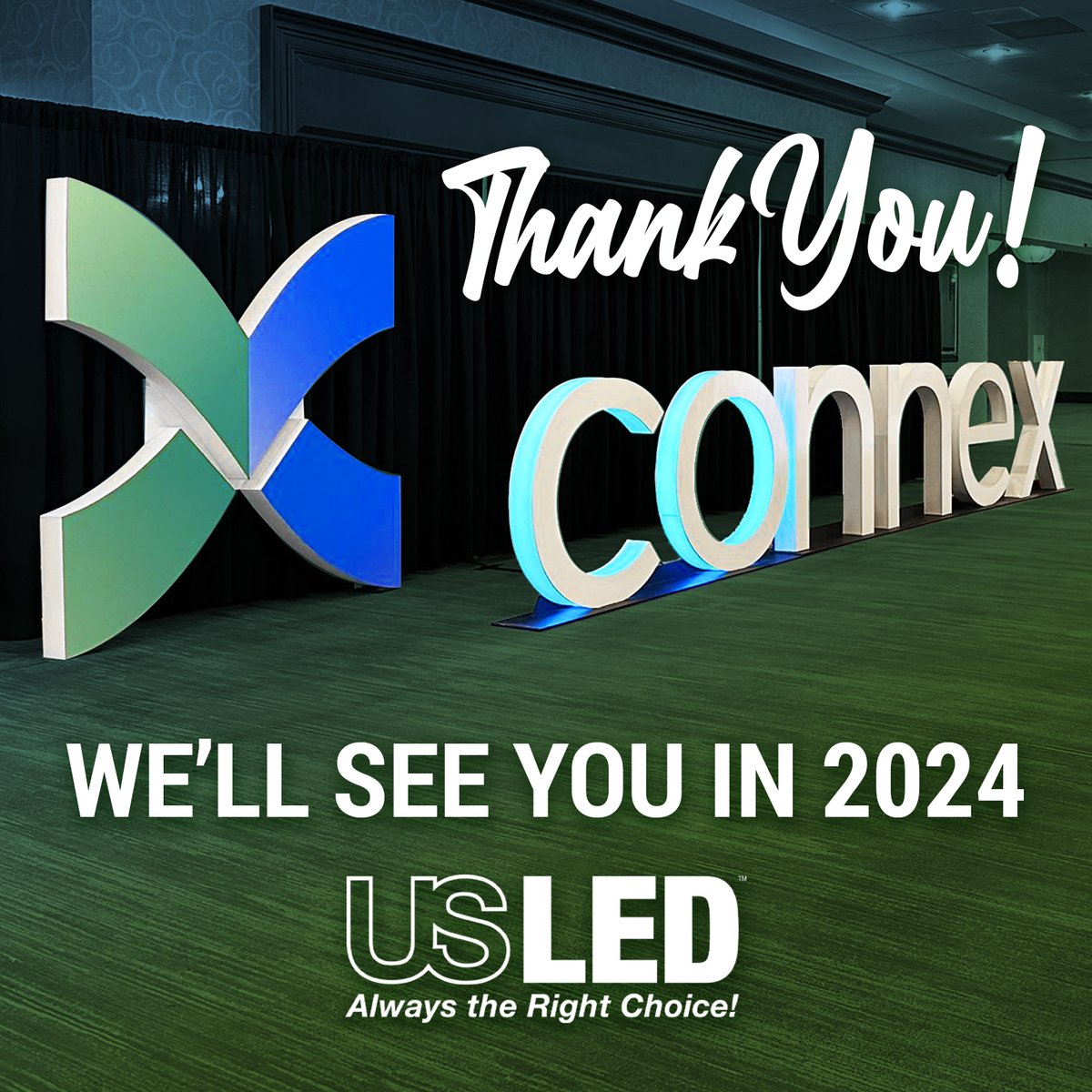 US_LED's tweet image. Thanks to all who visited us at the @ConnexFM National Conference this week! The US LED team enjoyed connecting with everyone at this unique event. 🤝👍  #alwaystherightchoice #connexfm #connexfm2023

Didn’t get the chance to meet with us? Let&apos;s connect: hubs.la/Q01Kyk9B0