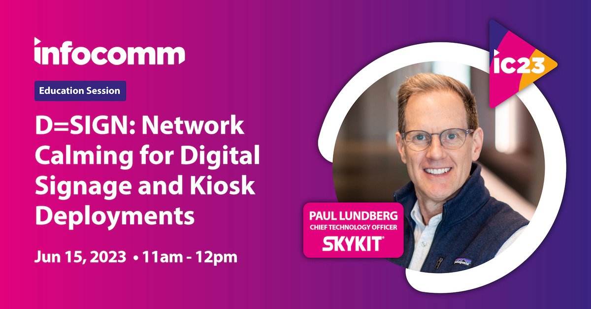 WeAreSkykit's tweet image. 🖥️ Is managing your device network causing headaches? 🤯 Join us at InfoComm to get the strategies you need for an efficiently managed network and eliminate the headaches. Join us: hubs.ly/Q01KnvC00 
 
#InfoComm2023  #remotedevicemanagement #digitalsignage #weareskykit
